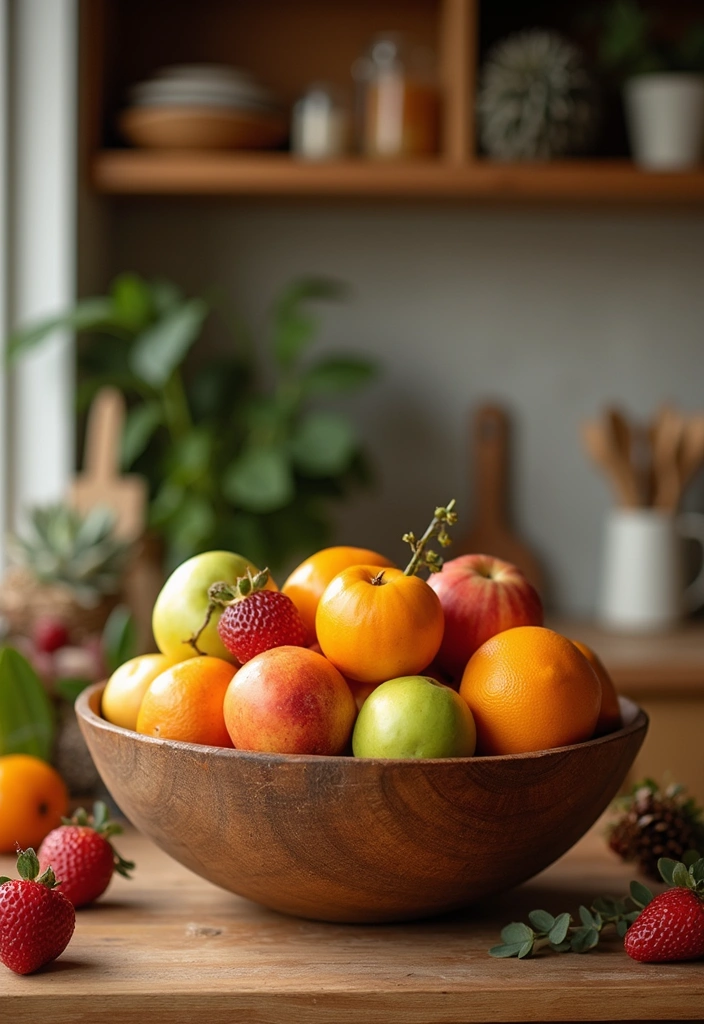 25 Rustic Wood Home Decor Ideas That'll Make You Say 'Wow!' (#14 Is a Game-Changer!) - 21. Wooden Fruit Bowl