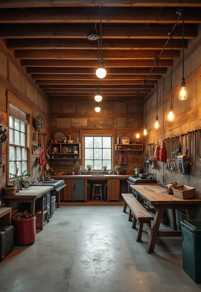 Unlock the Potential of Your Garage: 15 Stunning Interior Designs You’ll Want to Steal! - 2. Rustic Retreat 1