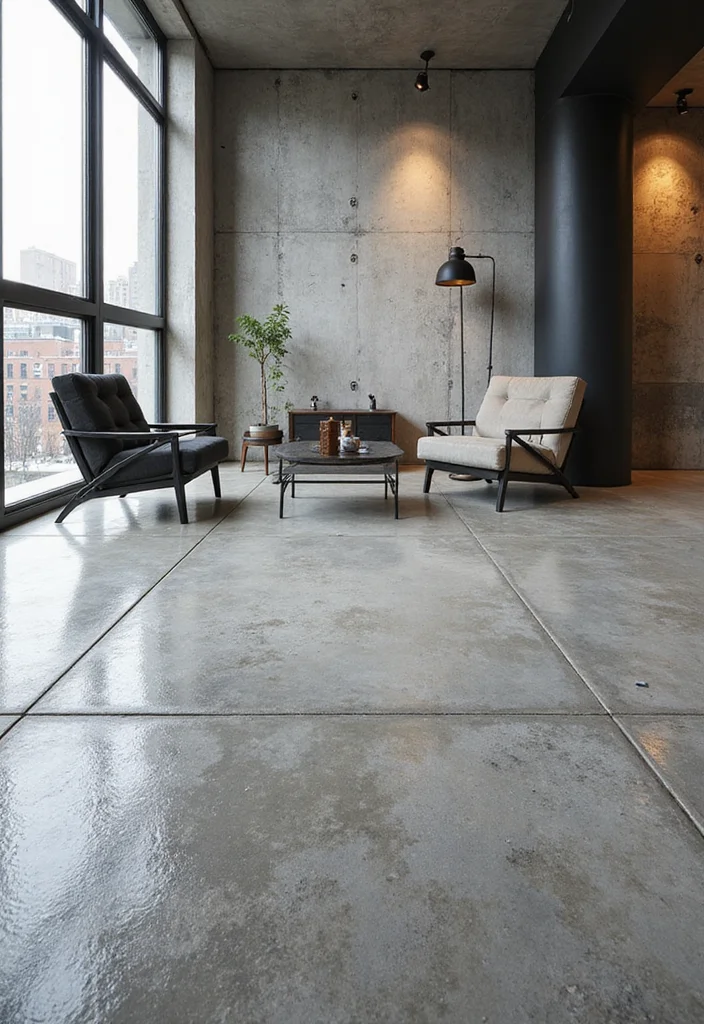 10 Stunning 3D Epoxy Floor Designs That Will Transform Your Home! - 7. Industrial Chic 1