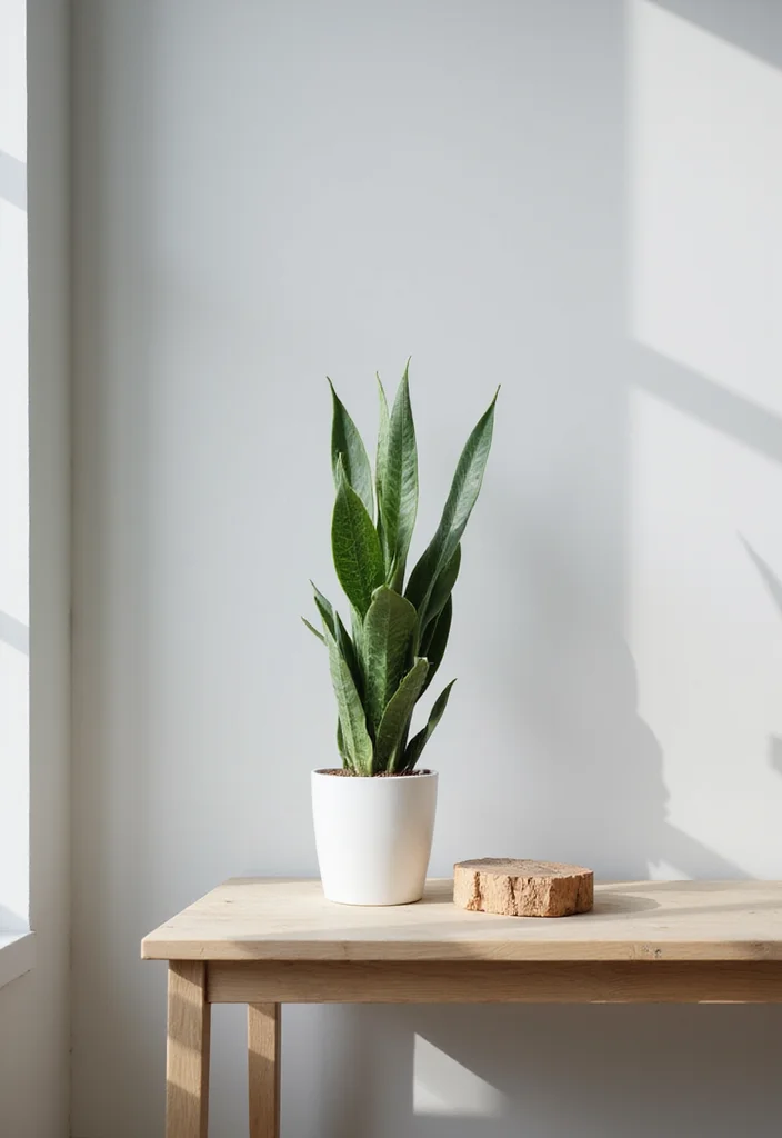 12 Stunning Room with Plants Ideas That’ll Transform Your Space Forever! - 8. Minimalist Plant Decor 1