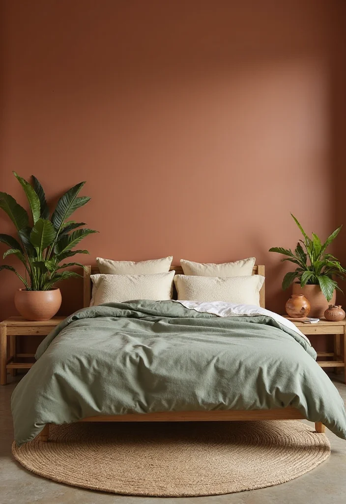 18 Tranquil Bedroom Makeover Ideas That'll Make You Want to Stay in Bed Forever (Check Out #12!) - 1. Earthy Tones for a Grounding Ambiance 1