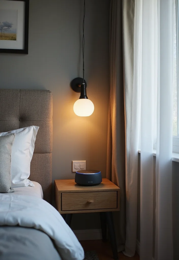 18 Tranquil Bedroom Makeover Ideas That'll Make You Want to Stay in Bed Forever (Check Out #12!) - 14. Smart Tech for Effortless Comfort 1