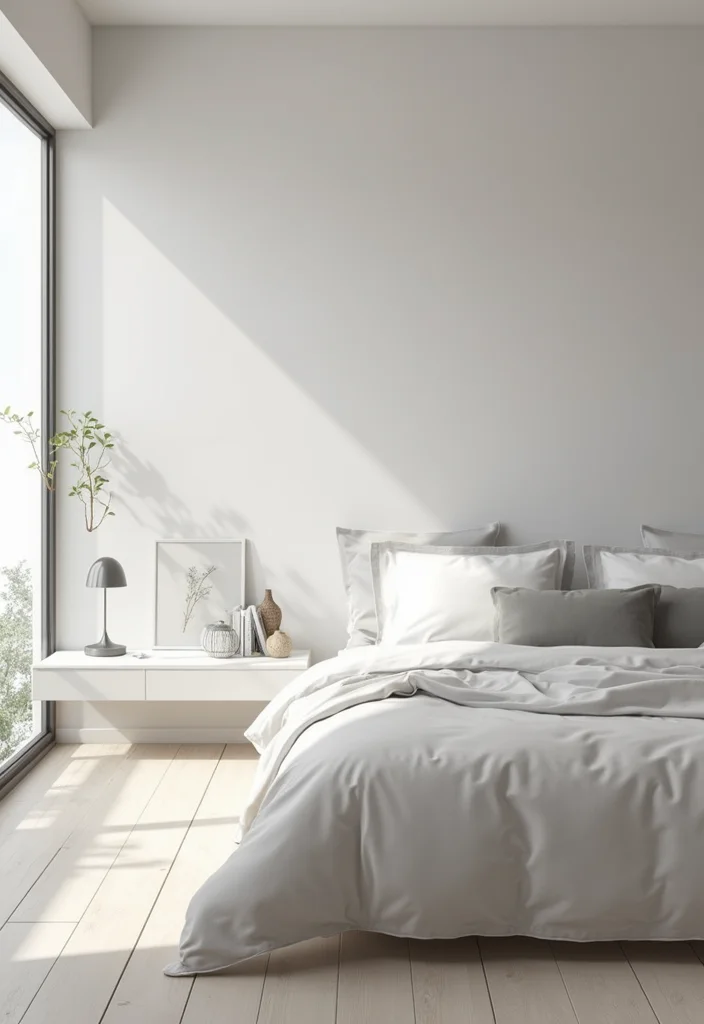 18 Tranquil Bedroom Makeover Ideas That'll Make You Want to Stay in Bed Forever (Check Out #12!) - 3. Minimalist Design for Clutter-Free Serenity 1