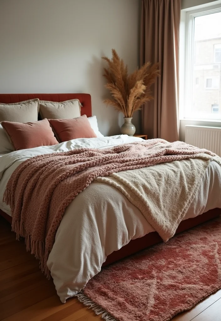 18 Tranquil Bedroom Makeover Ideas That'll Make You Want to Stay in Bed Forever (Check Out #12!) - 4. Textured Fabrics for Added Comfort 1