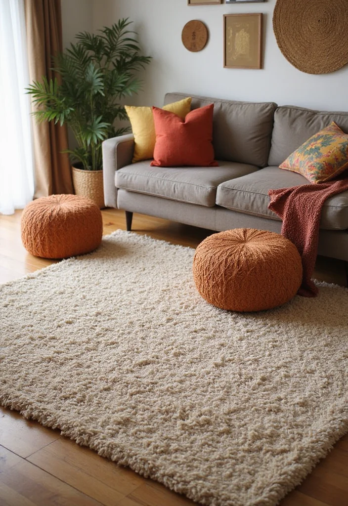 20 Stunning Anthropologie Decor Ideas That'll Turn Your Living Room into a Boho Paradise! - 14. Textured Rugs 1