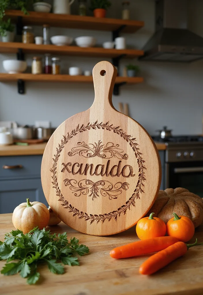 25 DIY Wooden Cutting Board Projects You Can Make This Weekend (Get Ready for #9!) - 3. Personalized Family Name Board 1