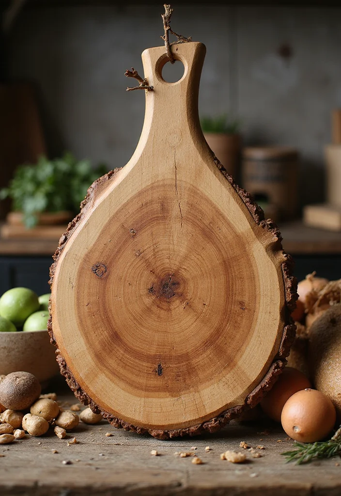 25 DIY Wooden Cutting Board Projects You Can Make This Weekend (Get Ready for #9!) - 5. Live Edge Board 1