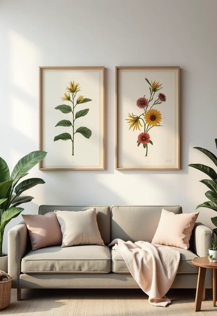 25 Vintage Wall Decor Ideas That Will Transform Your Space Into a Retro Wonderland! - 9. Vintage Botanical Prints 1