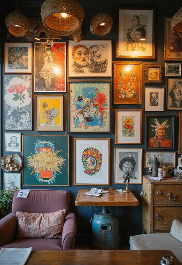 14 Unique Wall Art Ideas That'll Make Your Home Shine (You Won't Believe #6!) - 14. Mash-Up Art Style 1