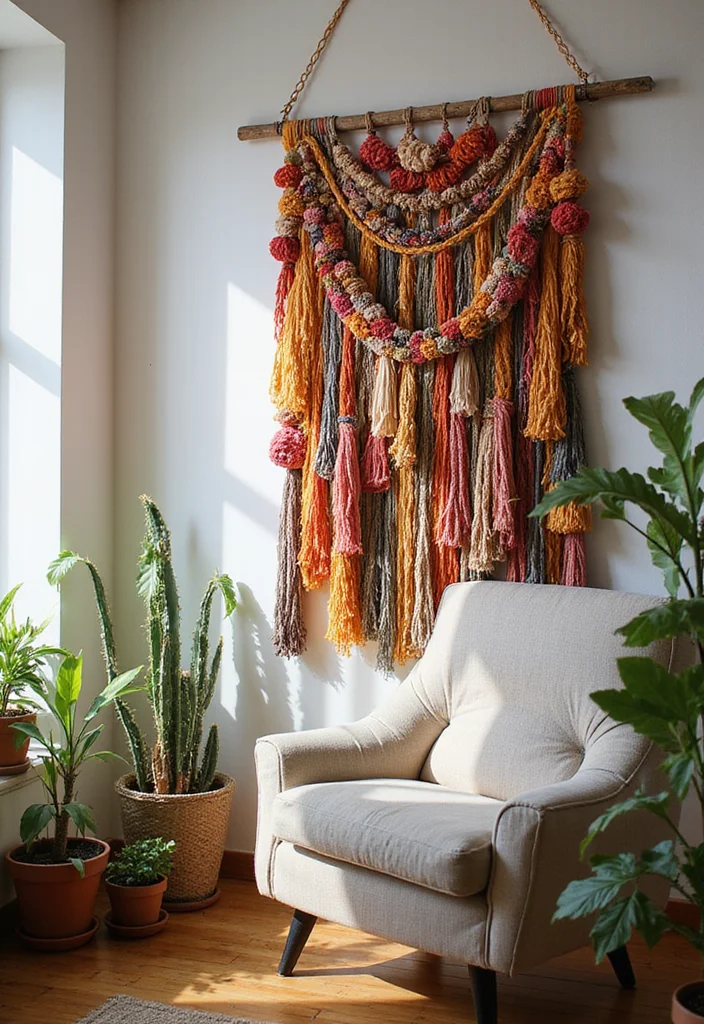 14 Unique Wall Art Ideas That'll Make Your Home Shine (You Won't Believe #6!) - 2. DIY Textile Wall Hangings 1