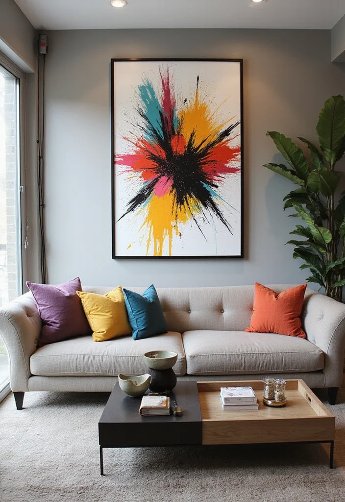 14 Unique Wall Art Ideas That'll Make Your Home Shine (You Won't Believe #6!) - 4. Bold Abstract Prints 1