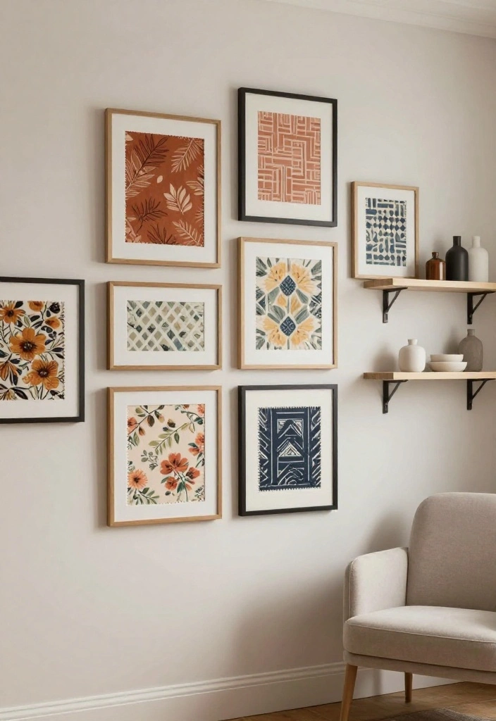 14 Unique Wall Art Ideas That'll Make Your Home Shine (You Won't Believe #6!) - 7. Framed Fabric Swatches 1
