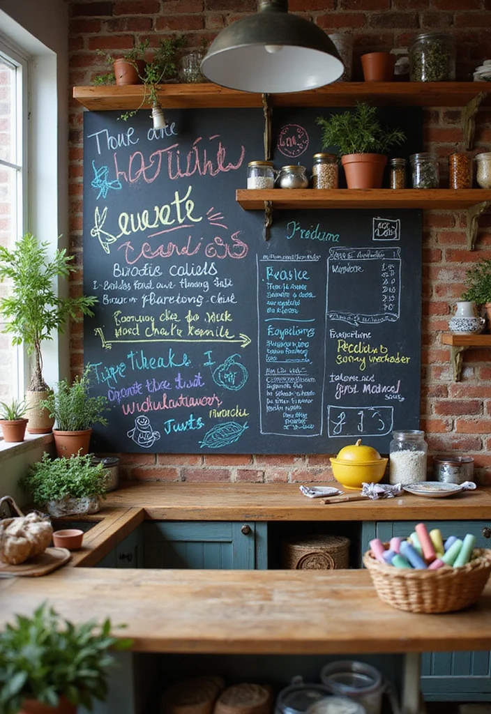 14 Unique Wall Art Ideas That'll Make Your Home Shine (You Won't Believe #6!) - 8. Customizable Chalkboard Wall 1