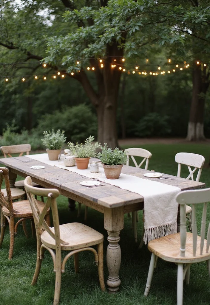 15 Stunning Outdoor Tables That Will Transform Your Patio into an Entertainer's Dream! - 1. Rustic Farmhouse Charm 1