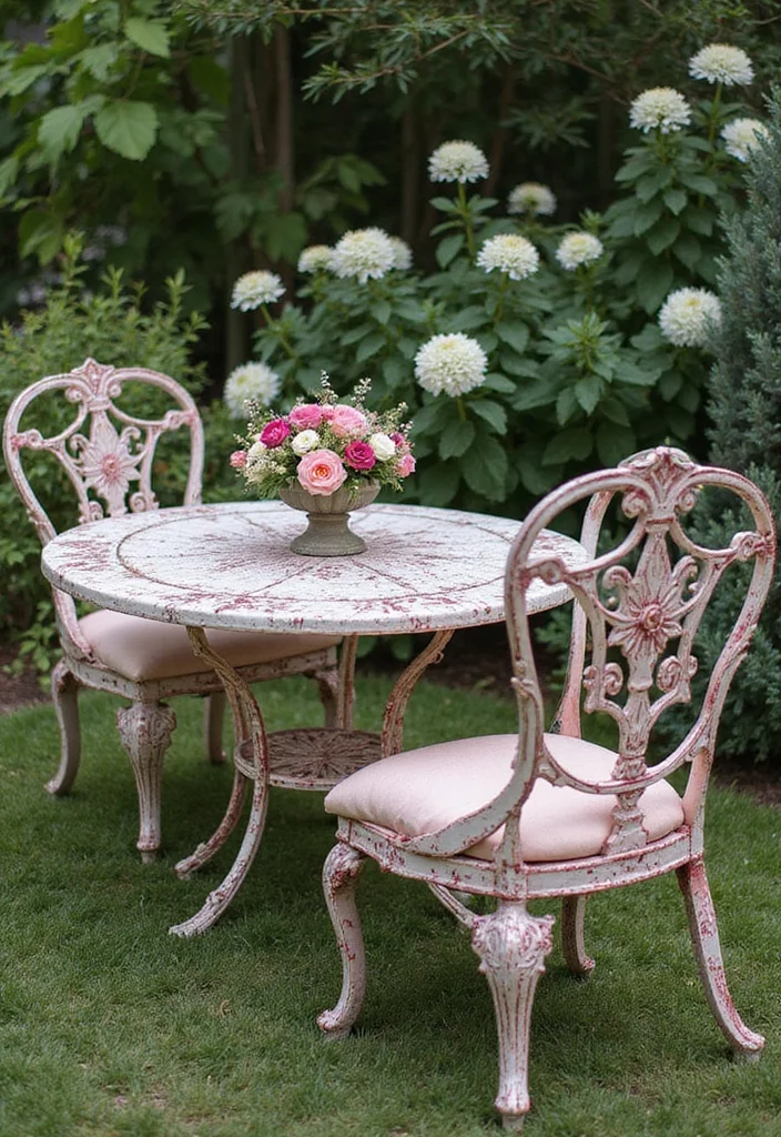 15 Stunning Outdoor Tables That Will Transform Your Patio into an Entertainer's Dream! - 15. Vintage Garden Tables 1