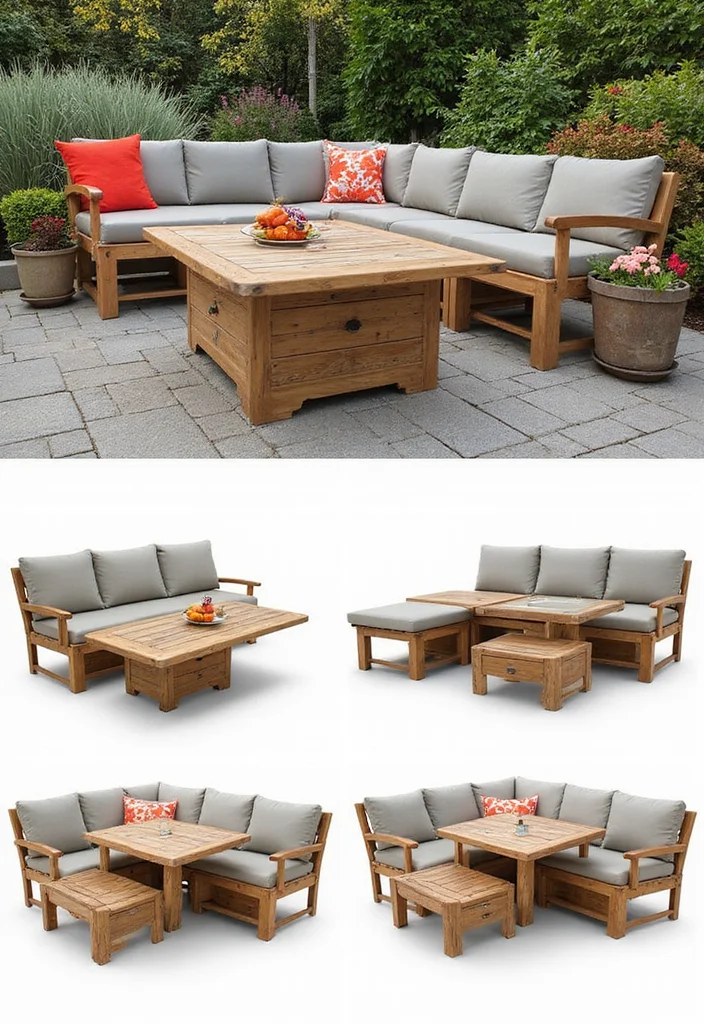 15 Stunning Outdoor Tables That Will Transform Your Patio into an Entertainer's Dream! - 7. Convertible Tables 1