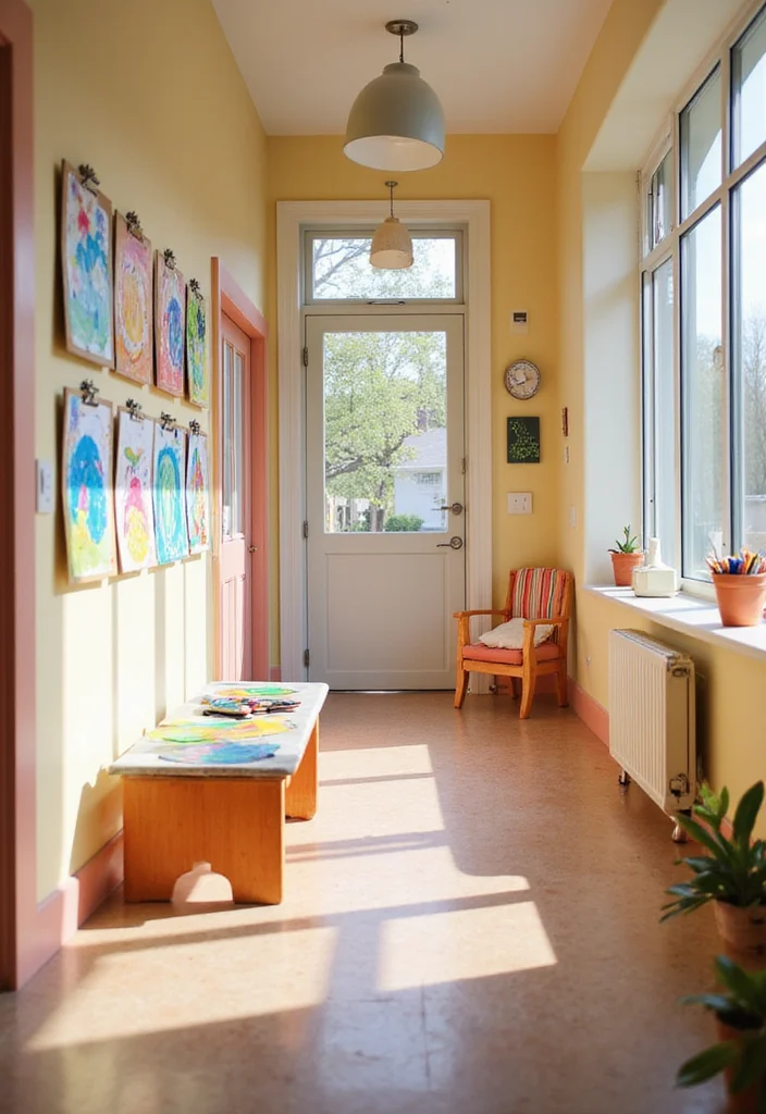 17 Family-Friendly Modern Farmhouse Decor Ideas That Are Easy to Implement! - 11. Kids’ Art Displays 1