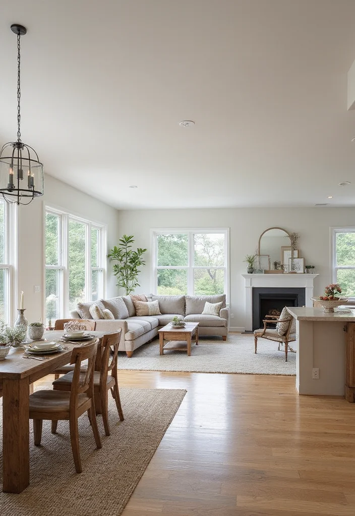 17 Family-Friendly Modern Farmhouse Decor Ideas That Are Easy to Implement! - 15. Embracing Open Spaces 1
