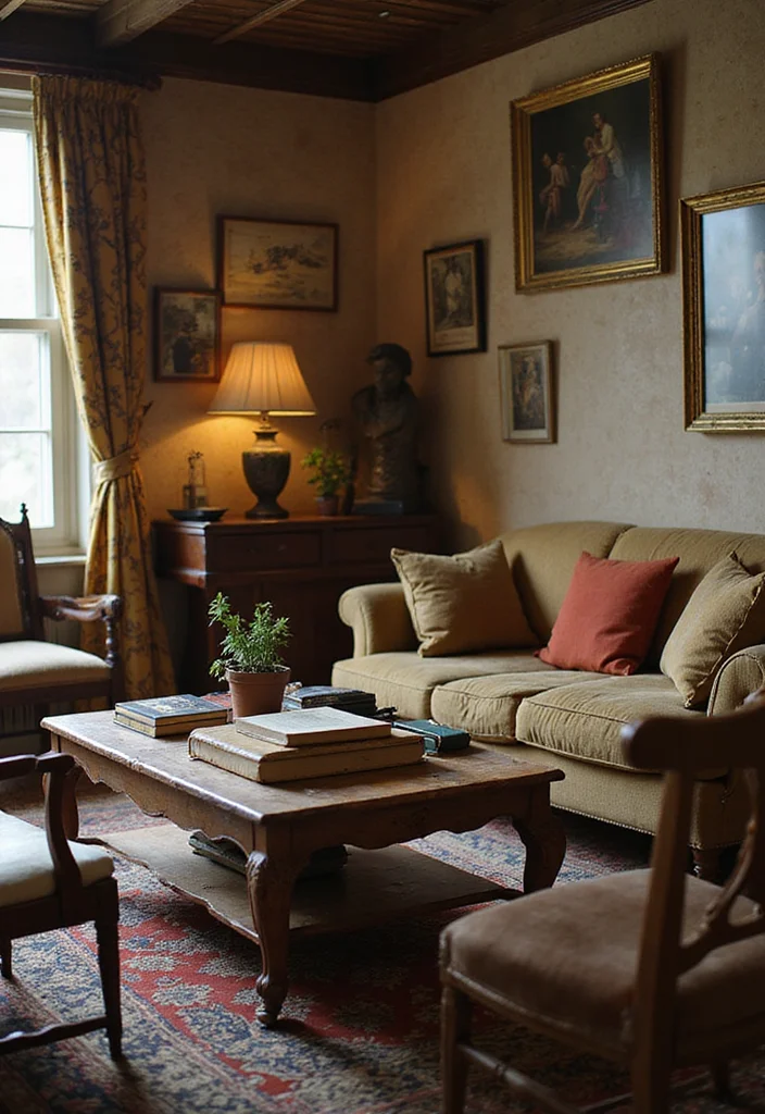 20 Cozy Living Room Ideas That'll Make You Want to Curl Up with a Good Book! (Wait Until You See #11!) - 12. Vintage Finds 1