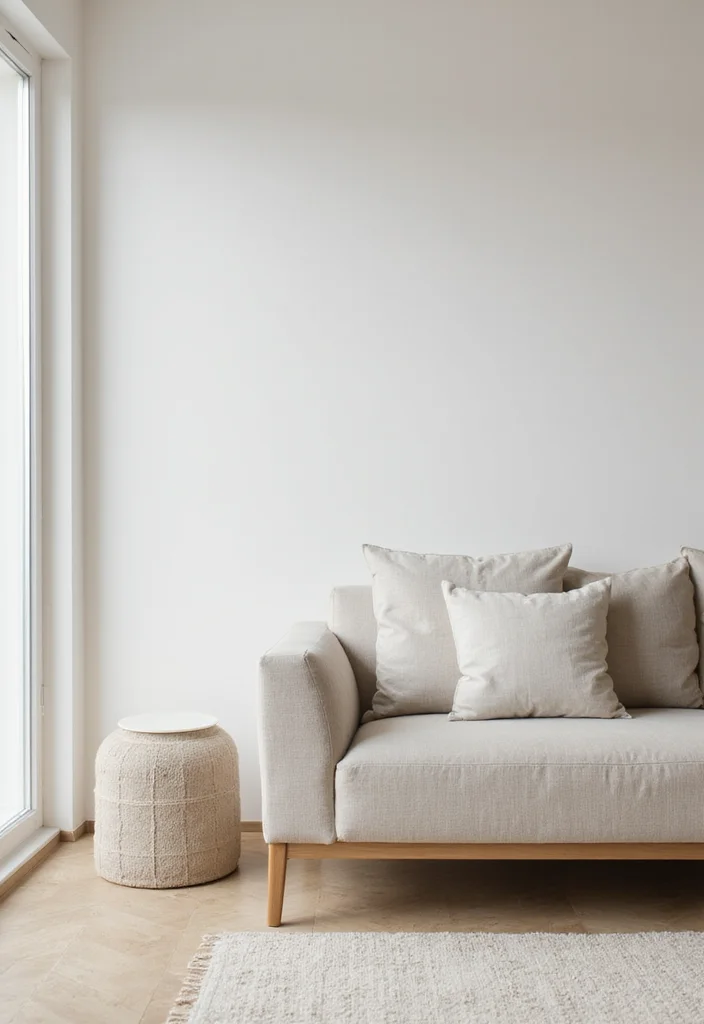 20 Cozy Living Room Ideas That'll Make Your Friends Jealous (You Won't Believe #12!) - 10. Embrace Minimalism for a Calm Space 1