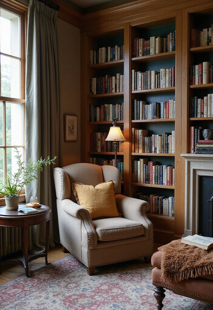20 Cozy Living Room Ideas That'll Make Your Friends Jealous (You Won't Believe #12!) - 14. Personal Library Nook 1