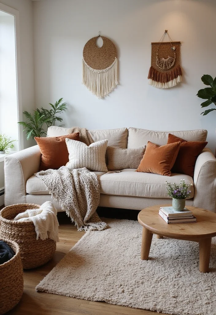 20 Living Room Ideas That'll Make You Want to Curl Up and Never Leave! (#7 Is a Game Changer!) - 1. Layered Textures for Maximum Comfort 1