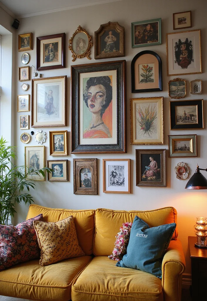 20 Living Room Ideas That'll Make You Want to Curl Up and Never Leave! (#7 Is a Game Changer!) - 11. Create a Gallery Wall 1