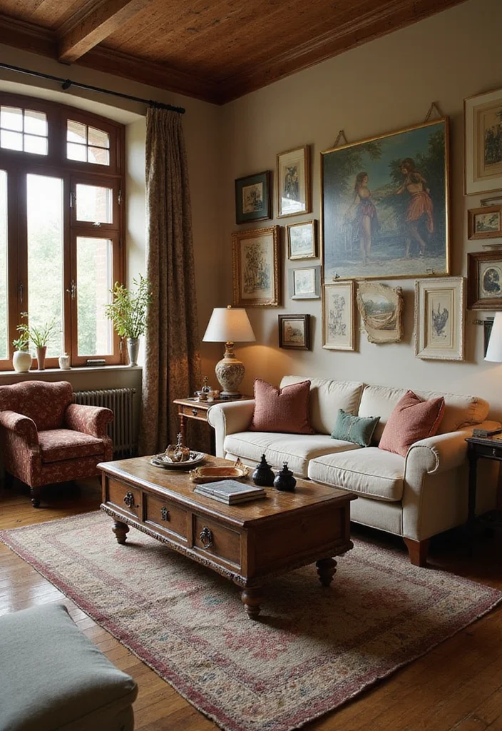 20 Living Room Ideas That'll Make You Want to Curl Up and Never Leave! (#7 Is a Game Changer!) - 12. Vintage Finds and Antiques 1