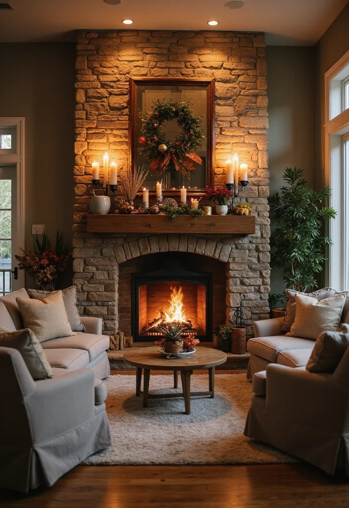 20 Living Room Ideas That'll Make You Want to Curl Up and Never Leave! (#7 Is a Game Changer!) - 8. Comforting Corner Fireplaces 1