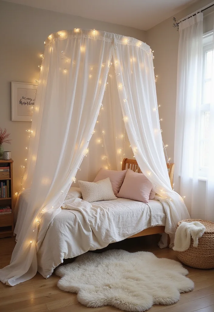 21 Dreamy Bedroom Makeovers That Cost Less Than $100 (You Won't Believe #7!) - 1. Cozy Canopy Corner 1
