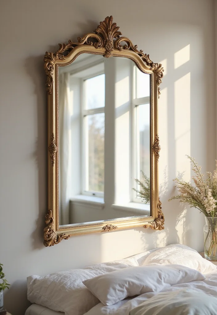 21 Dreamy Bedroom Makeovers That Cost Less Than $100 (You Won't Believe #7!) - 17. Elegant Mirror Accents 1