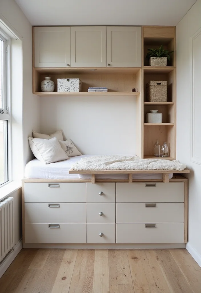 25 Ideas de Decoración de Dormitorio que Transformarán tu Espacio en un Santuario - 7. Muebles Multifuncionales 1