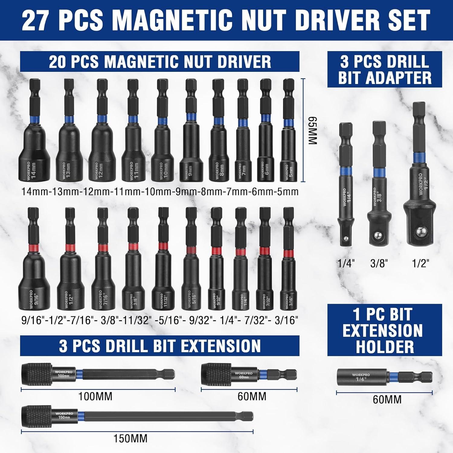 WORKPRO Magnetic Nut Driver Set Review: Our⁤ Shop Fit?