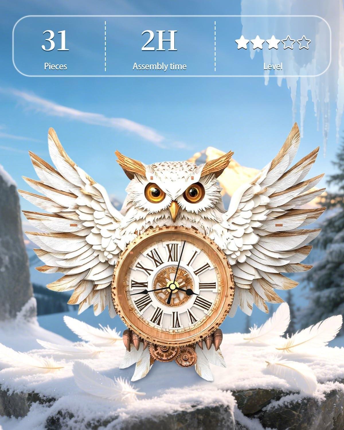 Snowy⁢ Owl Clock Woodcraft Kit Review: Right​ for Us?