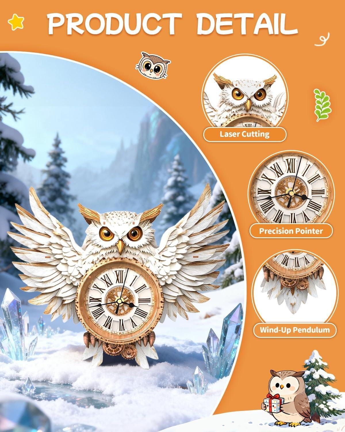 Snowy Owl Clock Woodcraft Kit ‍Review: right for Us?
