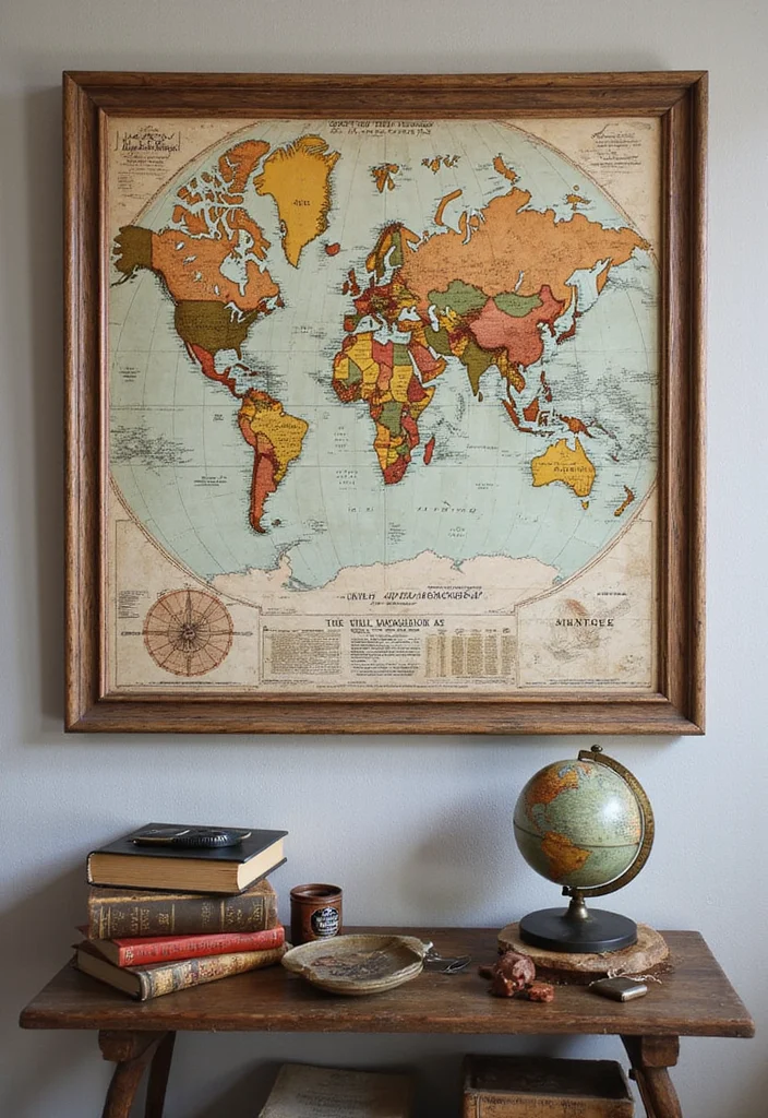 10 Must-Have Vintage Wall Art Pieces for a Timeless Home (Don't Miss #3!) - 4. Vintage Maps 1