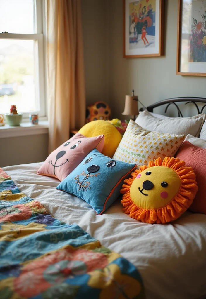 10 Statement Colorful Throw Pillows You Need for an Eye-Catching Home Decor! - 6. Whimsical Patterns 1