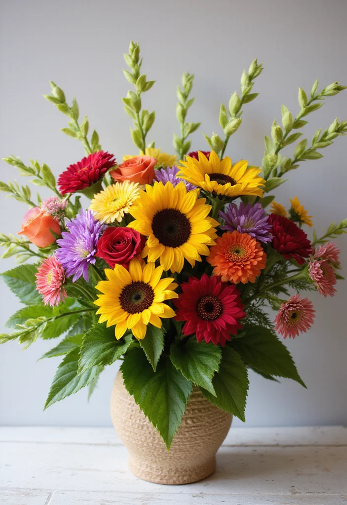 10 Stunning Easter Floral Arrangements That Will Wow Your Guests! - 7. Vibrant Mixed Spring Bouquet 1