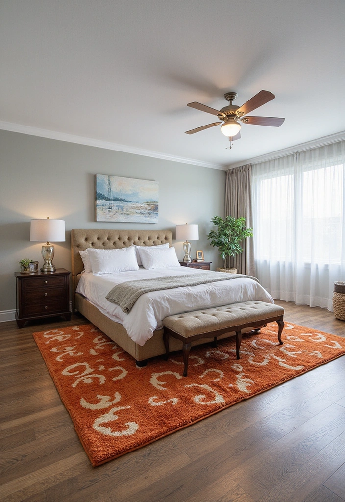 21 Stunning Bedroom Makeovers Under $100 (You Won't Believe #5!) - 11. Funky Rugs 1