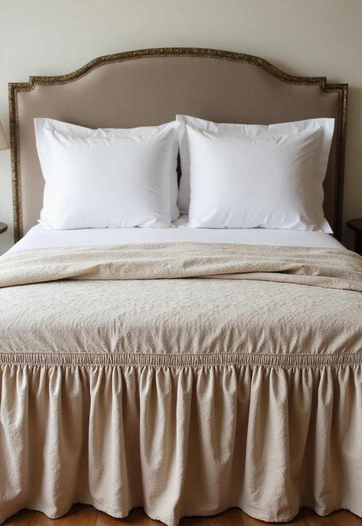 21 Stunning Bedroom Makeovers Under $100 (You Won't Believe #5!) - 13. Stylish Bed Skirts 1