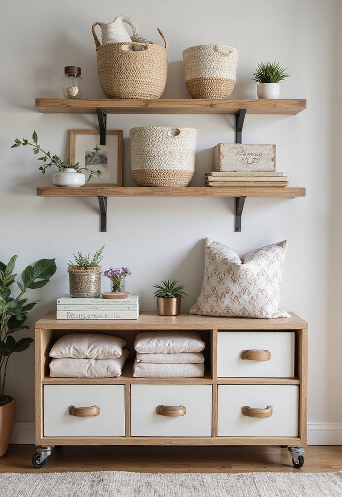 21 Stunning Bedroom Makeovers Under $100 (You Won't Believe #5!) - 19. Trendy Storage Solutions 1