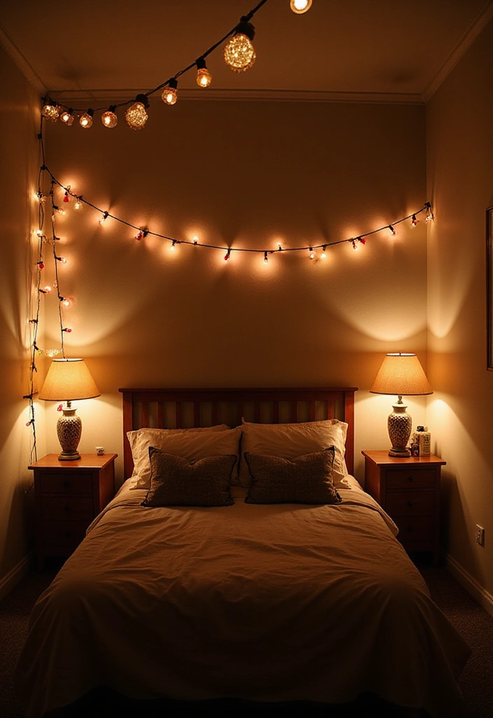 21 Stunning Bedroom Makeovers Under $100 (You Won't Believe #5!) - 9. Creative Lighting Solutions 1