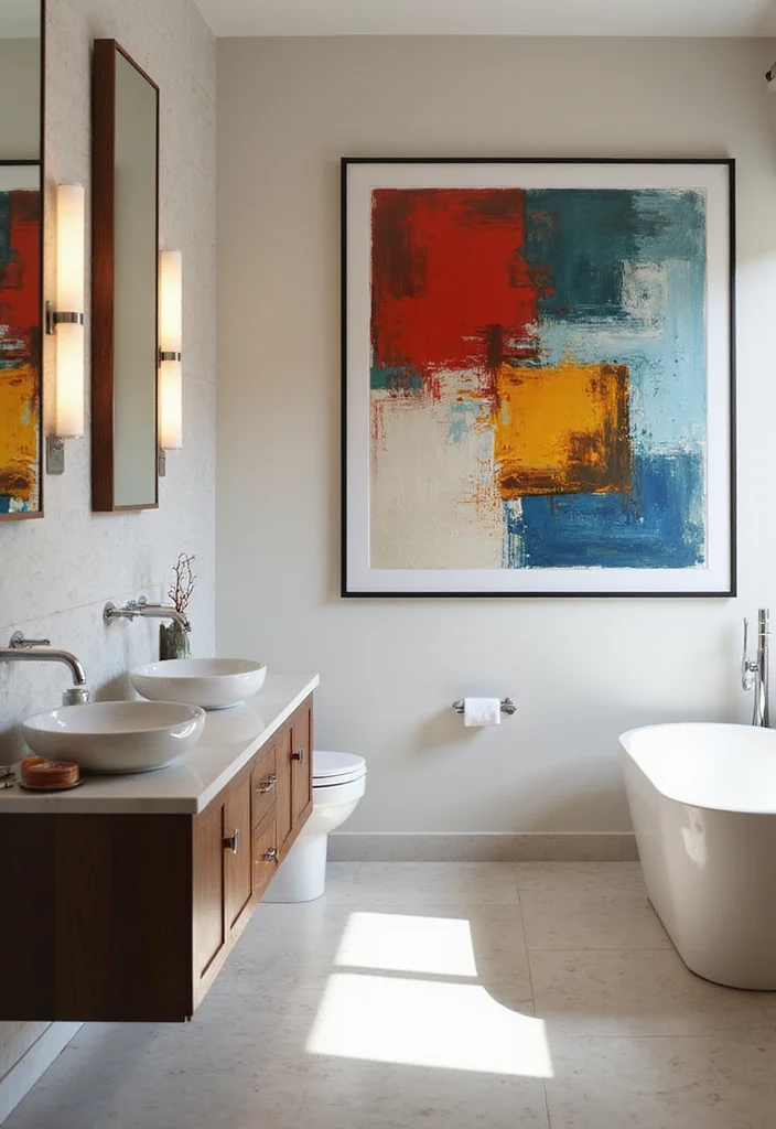 14 Quick Bathroom Updates That’ll Make Your Space Feel Brand New (You’ll Want to Try #6!) - 12. Add a Statement Piece 1