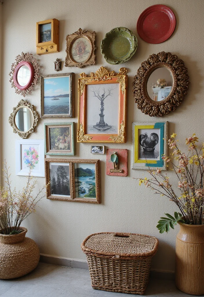 19 Colorful Bohemian Decor Aesthetics That Will Instantly Brighten Your Home! - 1. Eclectic Wall Collages 1