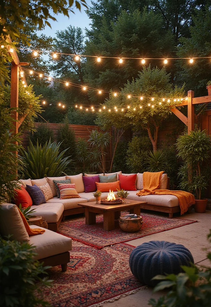 19 Colorful Bohemian Decor Aesthetics That Will Instantly Brighten Your Home! - 18. Cozy Outdoor Spaces 1