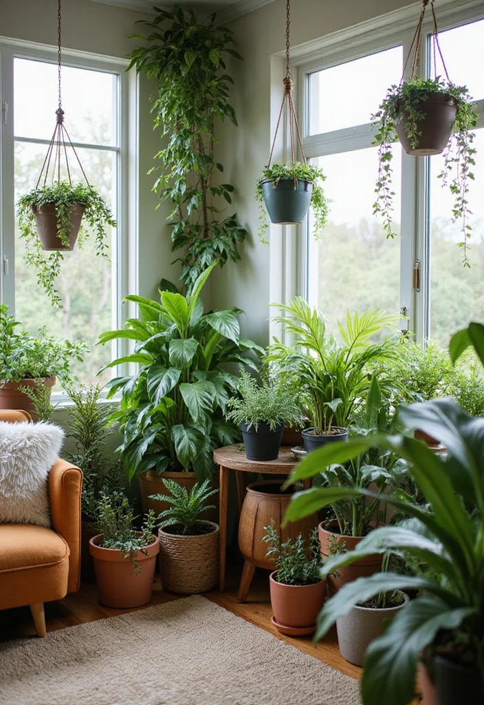 19 Colorful Bohemian Decor Aesthetics That Will Instantly Brighten Your Home! - 2. Lush Indoor Plants 1