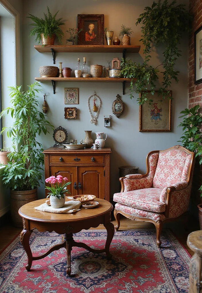 19 Colorful Bohemian Decor Aesthetics That Will Instantly Brighten Your Home! - 6. Vintage Finds and Antiques 1