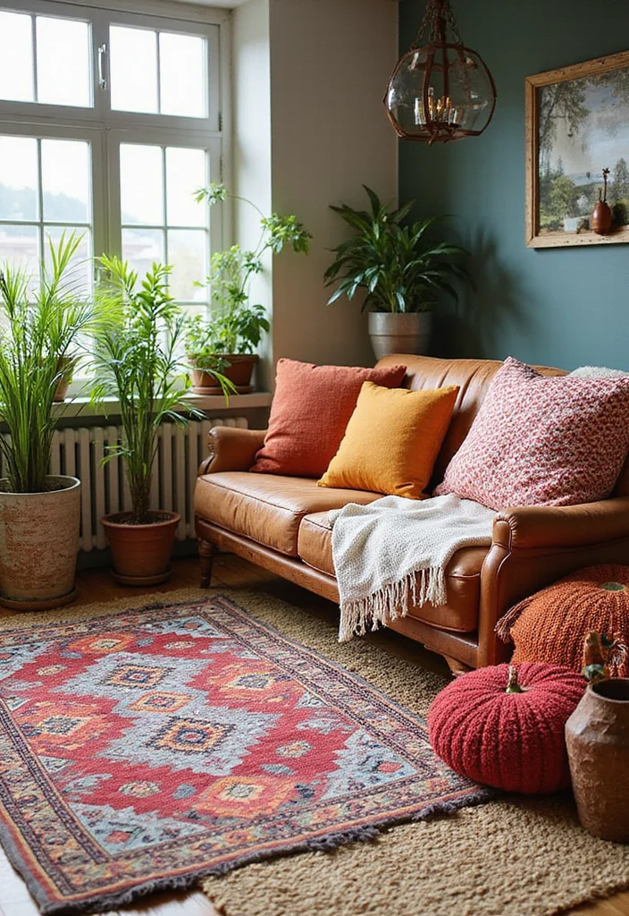 19 Colorful Bohemian Decor Aesthetics That Will Instantly Brighten Your Home! - 8. Bold Area Rugs 1