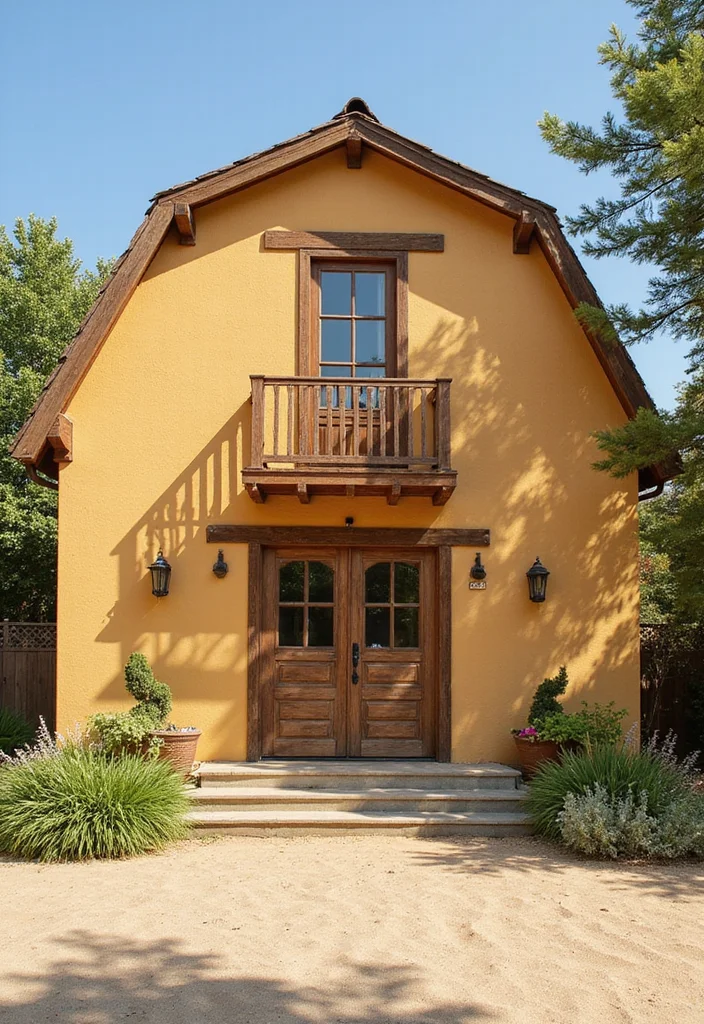 20 Barndominium Exterior Colors That Will Leave Your Neighbors in Awe! - 19. Golden Sand 1