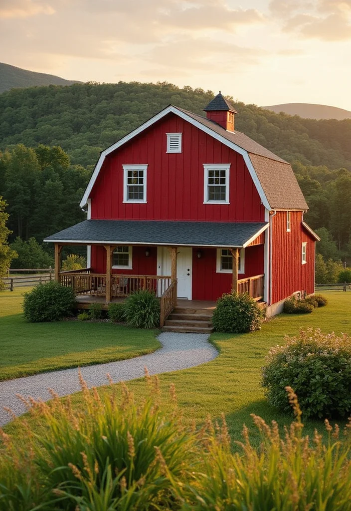 20 Barndominium Exterior Colors That Will Leave Your Neighbors in Awe! - 2. Rustic Red 1